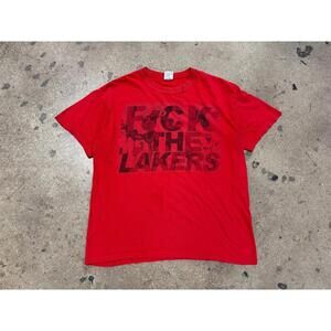 Miami Heat F The Lakers Tee Red Size Large